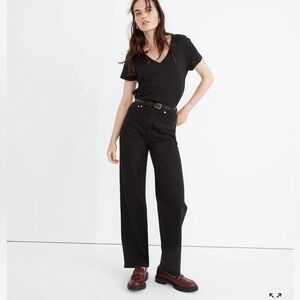 Madewell Black Flare & Wide Leg Jeans